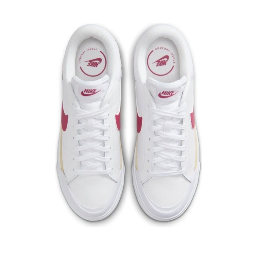 Nike Court Legacy Lift White Sweet Beet Womens Platform Shoes DM7590-112 Size 6 - Picture 2 of 5